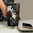 thumbnail image 5 of Skull Couple Tumbler 20oz Stainless Steel Insulated Coffee Travel Cup Tumblers Gifts for Wife Husband Boyfriend Girlfriend on Birthday Christmas Valentines Anniversary, 5 of 6