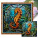 thumbnail image 1 of Kit Punto Cruz Con Caballito Mar Hilo Algodón Ecológico Bordado 11CT (1787), 1 of 9