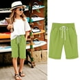 thumbnail image 2 of MKHSQHDG Girls Running Shorts with Brief Children's Casual Thin Outerwear Elastic Waistband Loose Five Inch Pants (3 13Y) Shorts Set Girl 160, 2 of 3