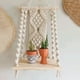 thumbnail image 2 of Estante colgante de pared de macramé bohemio, tapices de macramé tejidos y , estante flotante, arte de pared, decoración para hogar,, 2 of 7