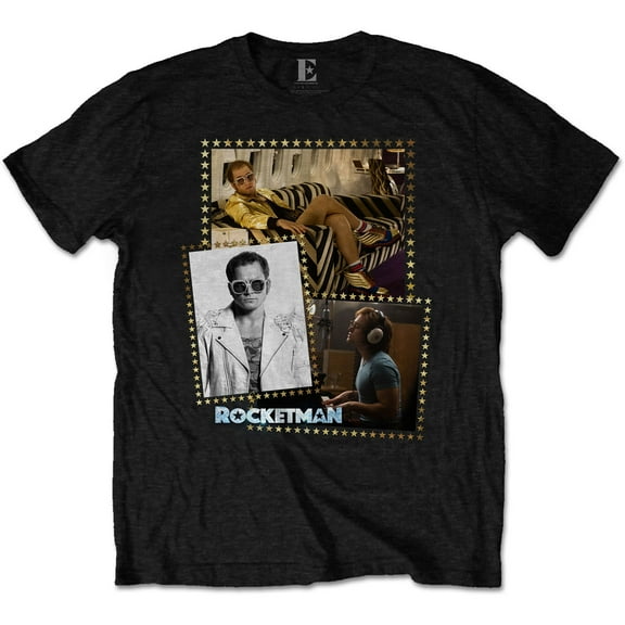 Elton John Unisex T-Shirt Rocketman Montage (Small)