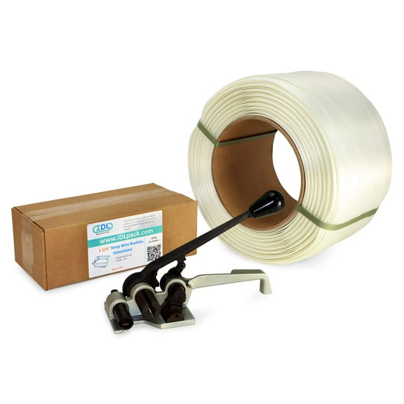 IDL Packaging 1 1/4" Composite Cord Strapping Kit, PRO - All You Need to Strap a Pallet