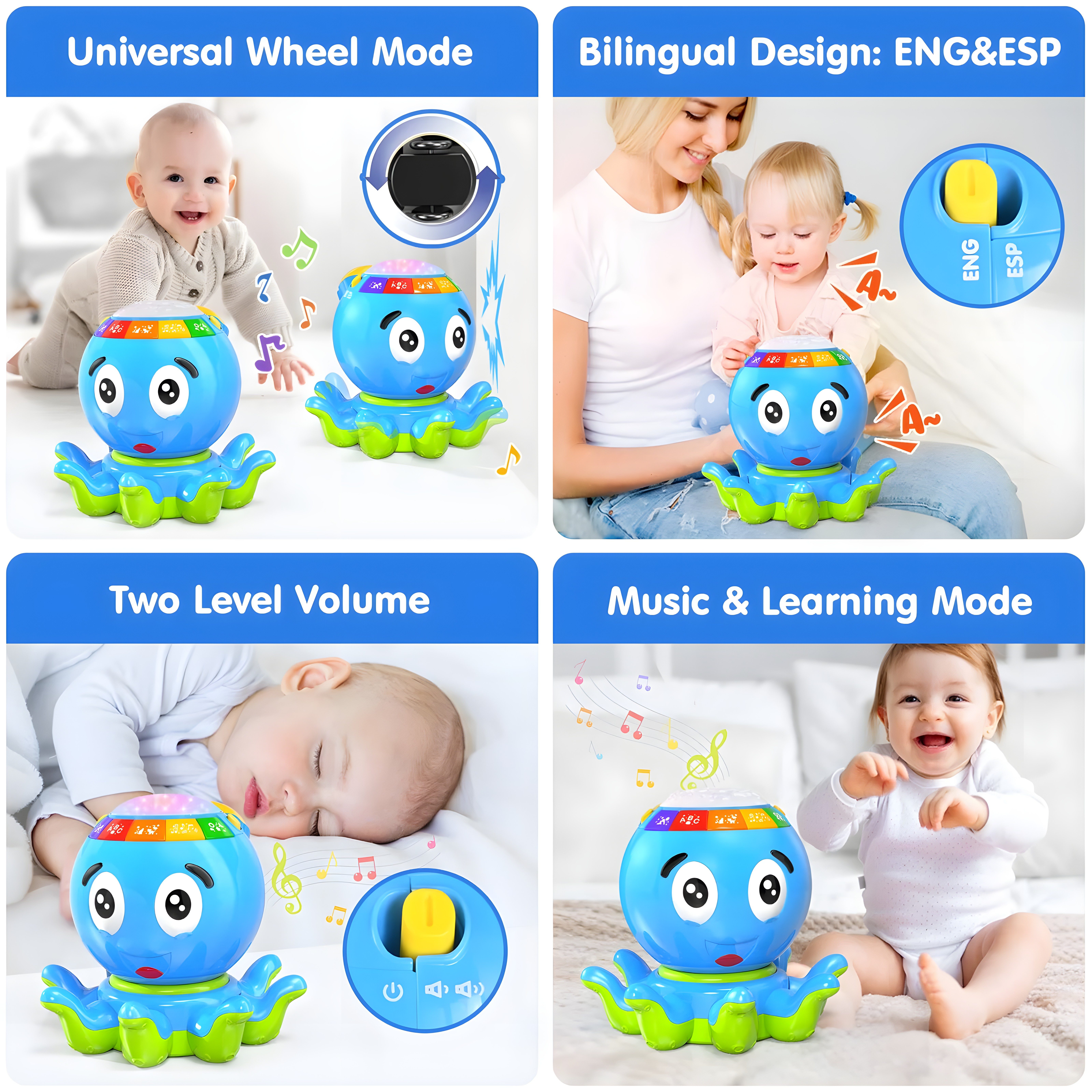 MOONTOY Baby Toys 6-12 Months, Crawling Toys for 3 4 5 6 7 8 9 10 11 12 Months, Infant Light up Music Toys Tummy Time Early Learning Educational Toy 12-18 Months Toddler 1st Boys Girls Birthday Gifts