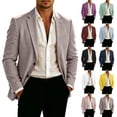 thumbnail image 2 of akafmk Men's Blazer Business Casual Work Jacket Notch Lapel Button Closure Dress Jacket Lightweight Slim Suit Coat with Pockets, 2 of 8