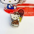 thumbnail image 1 of Clip de nota de Sanrio, clip acrílico de polipropileno, estilo ins, lindo estampado de leopardo, clip de doble cara de Hello Kitty, clip organizador de papel de prueba, 1 of 5