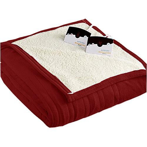 Biddeford MicroPlush Sherpa Electric Heated Warming Blanket Twin Full