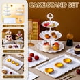 thumbnail image 3 of 10 PCS Plastic Cake and Cupcake Stand Set, Cupcake Stand Holder, Dessert Table Display Set, Candy Cake Tiered Tray, 3 Tier Trays for Tea Party, Wedding Bridal Birthday Party Decorations, 3 of 6