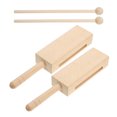 thumbnail image 4 of KAKOWELY 2 Ensembles Instruments de Rythme en Bois Instrument de Percussion en Bois avec Maillet, 8.86x"X1.97"X1.18 Pouces, 4 of 4