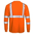 thumbnail image 4 of Mens Class 3 Safety Shirt Long Sleeve High Visibility Reflective Breathable Hi Vis Work Tee Construction Warehouse, 4 of 7