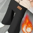 thumbnail image 4 of Fleece Lined Pants Women Winter Thermal Warm Flare Leggings Comfy Soft High Waisted Yoga Pants Black 2XL, 4 of 5