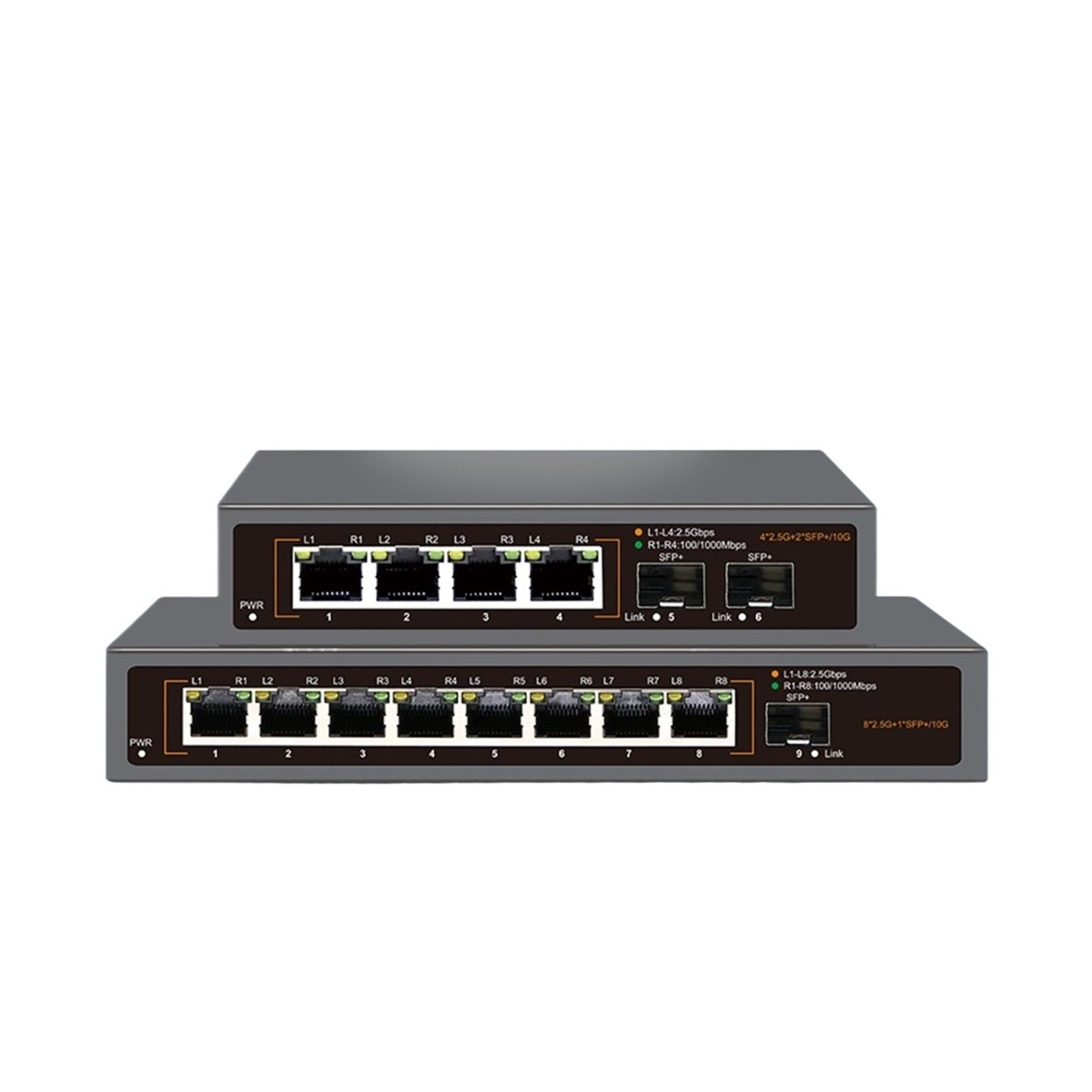 8 RJ45 Ports 2.5Gb Ethernet Switch 2.5GBASE-T Network Switch 10Gigabit