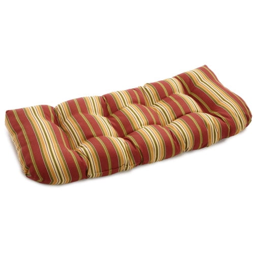 Blazing Needles Stripe Outdoor Bench Cushion