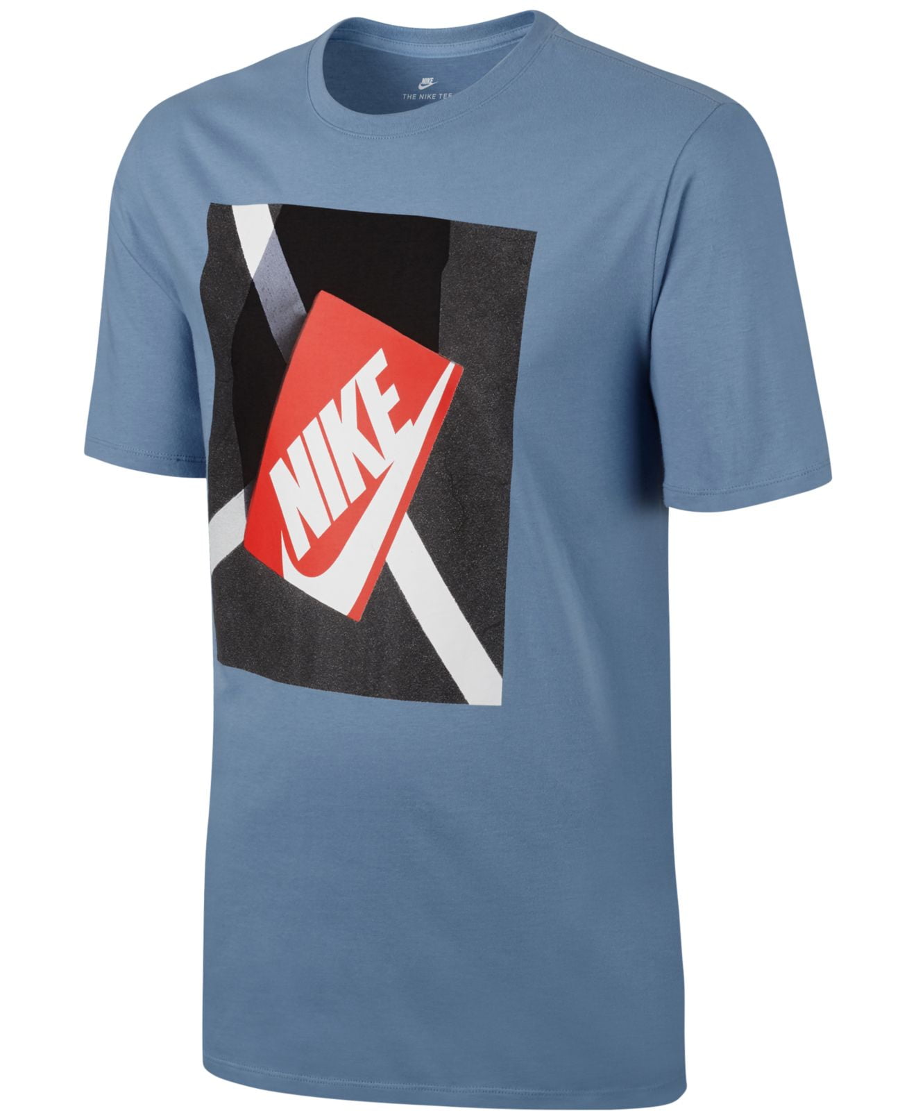 Nike Nike NEW Blue Mens Size XL Logo Graphic Printed Swoosh Tee