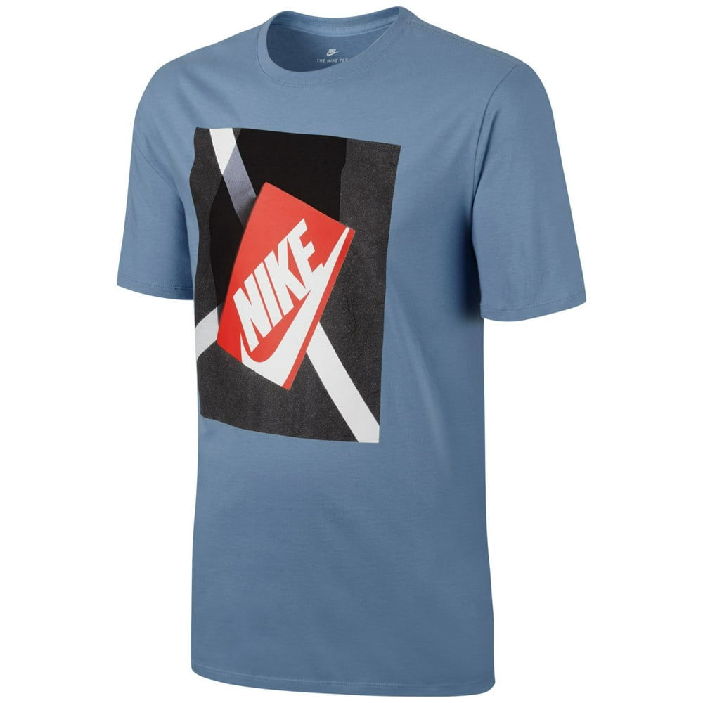 Nike - Nike NEW Blue Mens Size XL Logo Graphic Printed Swoosh Tee ...