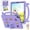 Lightpurple, variant on Cartoon EVA Case for iPad Pro 13 2024/Air 13 2024/Air 13 2025/Pro 12.9 2022 2021 2020 2018,Lightweight Kids Tablet Cover with Kickstand&Non-Slip Handle Grip Shock-Absorbing Drop Protection,Rose