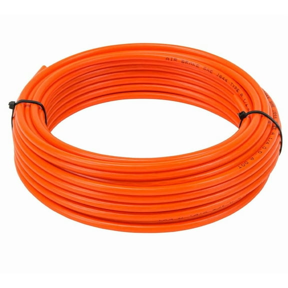 1/4" OD x 50' Orange SAE J844 Nylon Air Brake Tubing DOT Approved | Pneumatic Nylon Air Line Hose for Air Brake System