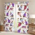 thumbnail image 2 of Feelyou Cartoon Cheetah Leopard Blackout Curtains Set of 2 (52x84 Each), Cute Stars Print Window Curtains, Kawaii Wildlife Lover Curtains and Drapes, Blackout Curtains Room Decor, 2 of 6