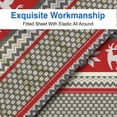 thumbnail image 4 of 100% Cotton Double Brushed Flannel Sheet Set - 170 GSM Heavyweight, Deep Pockets, Pre-Shrunk & Anti-Pill, All Around Elastic – Queen - Deer Red, 4 of 8