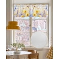 thumbnail image 4 of Blue Yellow Dragonfly Kitchen Valances for Windows Farmhouse Linen Window Valance Curtain for Living Room Window Treatment Watercolor Spring Flower Valance Rod Pocket Topper Drape, 60 x 18 Inch, 4 of 6