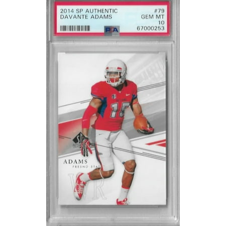 

Graded 2014 Upper Deck UD SP Authentic Davante Adams #79 Rookie RC Football Card PSA 10 Gem Mint