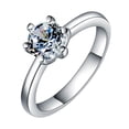 thumbnail image 1 of 925 Compromiso Casado Anillo 1 quilate Brilliant Cubic Zirconia Sunnimix Anillo de mujer elaborado en plata de ley 925, 1 of 7