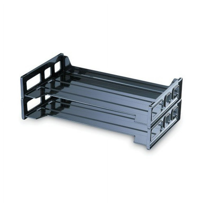 Recycled Plastic Side Load Desk Trays, 2 Sections, Legal Size Files, 16.25 Recycled Plastic Side Load Desk Trays, 2 Sections, Legal Size Files, 16.25