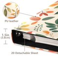 thumbnail image 3 of FORMRS 3 Ring Photo Album 4"x6" Self Adhesive Large Capacity PU Leather Cover, Beige Retro Leaves, 3 of 8