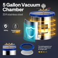 thumbnail image 3 of SPECSTAR 5 Gallon Vacuum Chamber with Vacuum Chamber 3.5cfm, 3 of 7