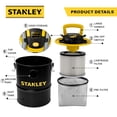 thumbnail image 3 of Aspiradora de cenizas STANLEY SL-18184, 4 galones, 4 HP, negra y amarilla, 3 of 7