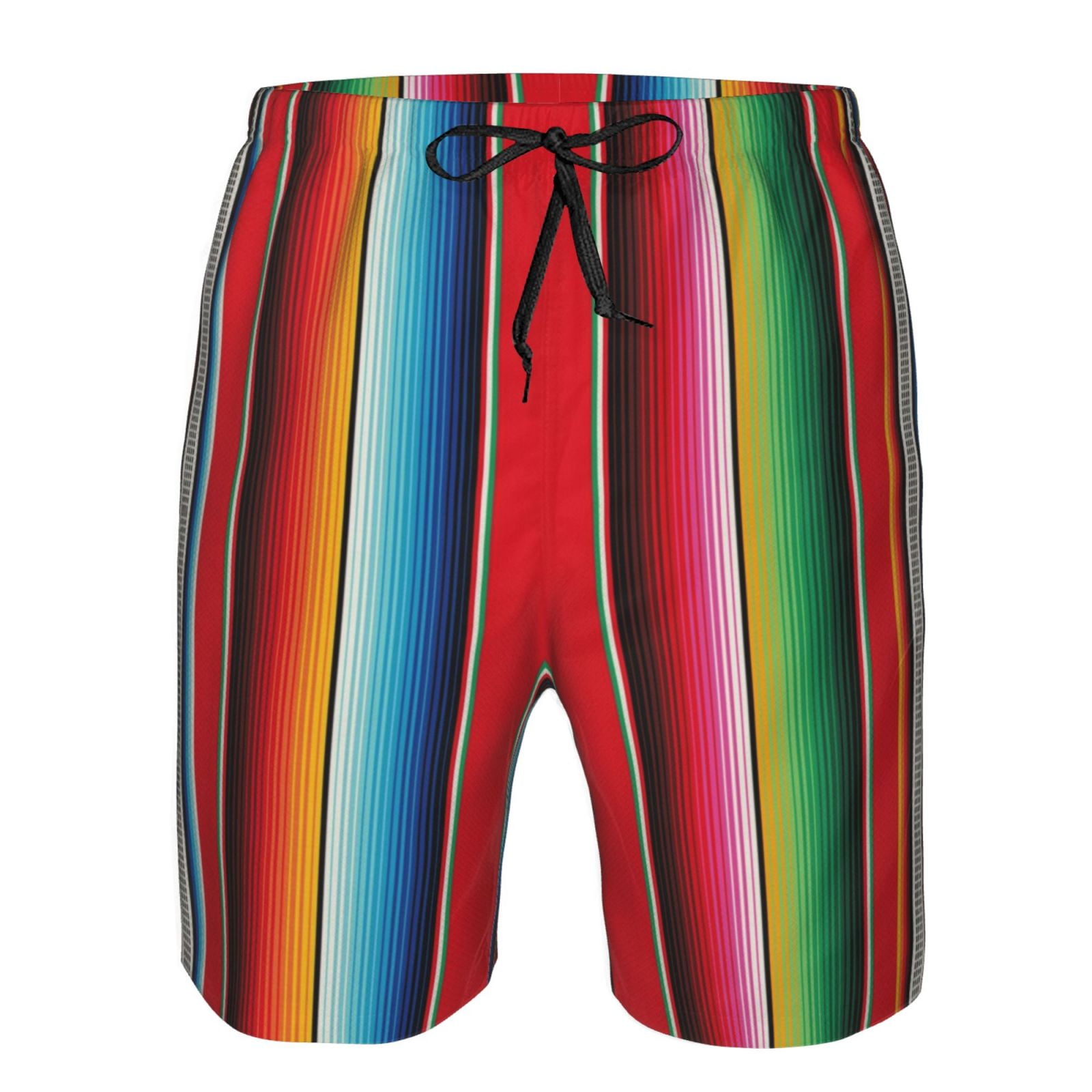 Vsdgher Mexican Serape Blanket Stripes Men's Beach Shorts, Surfing shorts, Swim trunks, Quick Dry Swim Trunks for Surfing Beach Fun -XX-Large