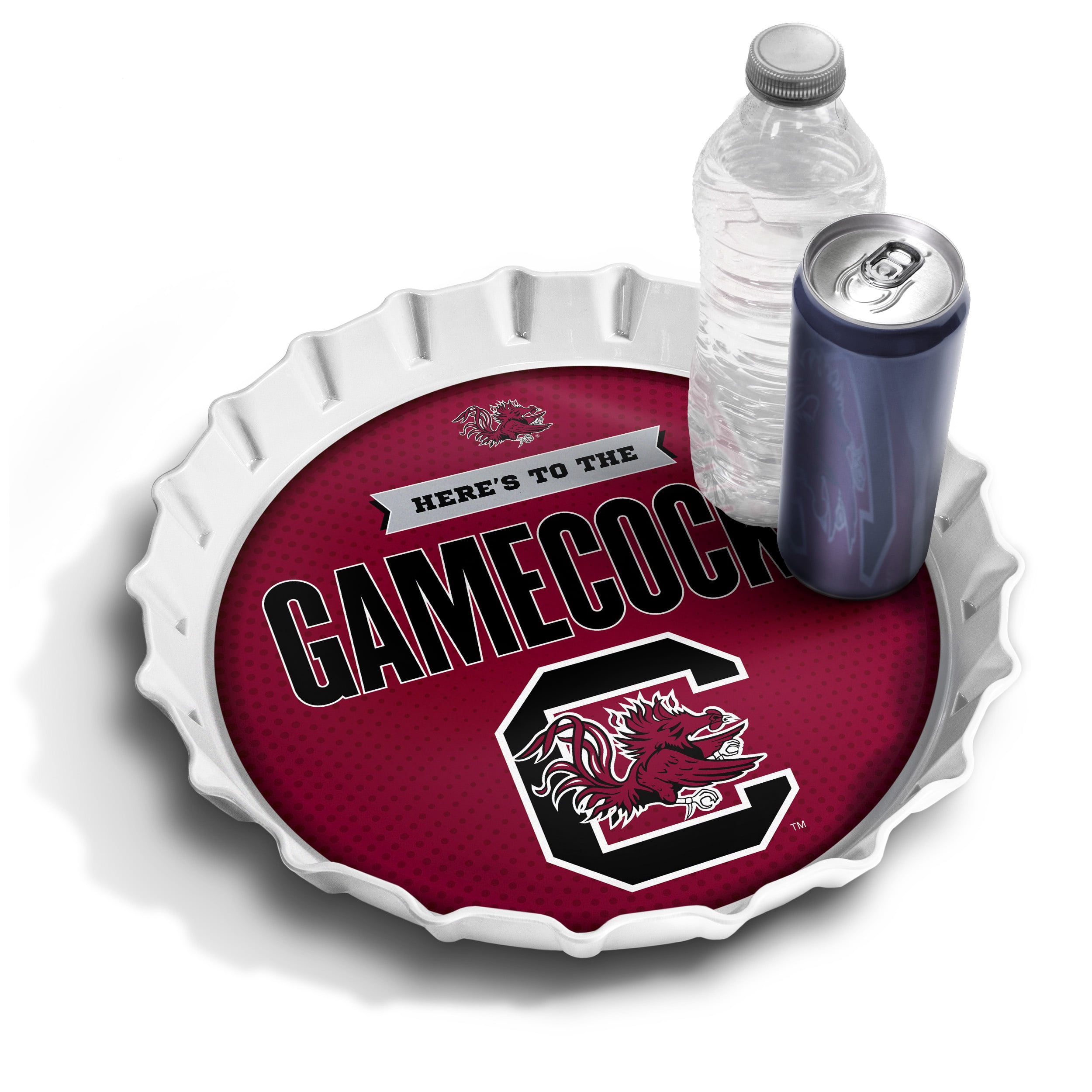 YouTheFan NCAA South Carolina Gamecocks Bottle Cap Serving Tray