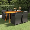 thumbnail image 1 of vidaXL 5 Piece Garden Dining Set Black, 1 of 5