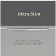 thumbnail image 3 of Next Glow Ultra Slim 5" LED Ceiling Light Fixture, 3000K Square, Dimmable Flush Mount Light, White, 3 of 9