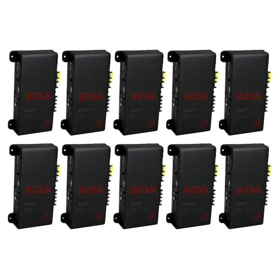 BOSS R1002 200W 2-Channel Car Audio High Power Amplifier Amp 200 Watts (10 Pack)