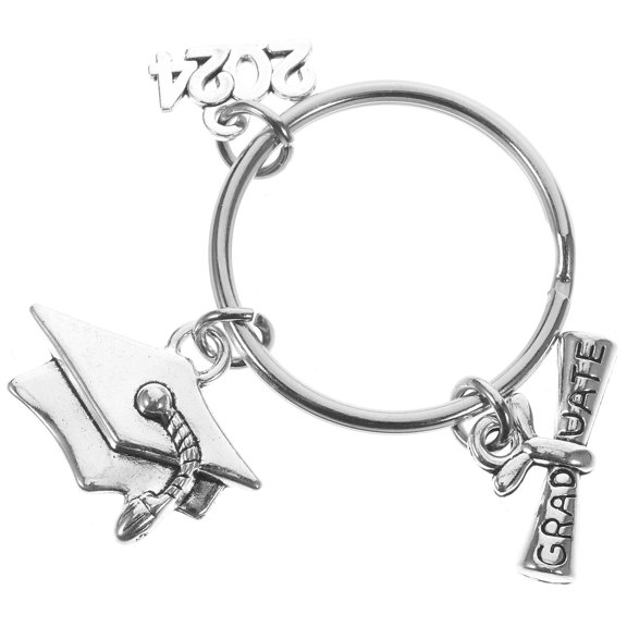 AURARMLET 1Pack Alloy Graduation Keychains for Elegant Bag Keyring Charm Student present Giving