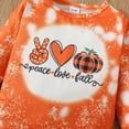 thumbnail image 6 of Vividxx Girls' Clothing Sets Girls Outfits Set Toddler Halloween Pumpkin Heart Print Top With Snowflake Dot Plaid Pants Two Piece Outfit For Baby And Kids 3-4 Years, 6 of 8