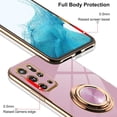 thumbnail image 3 of for Samsung Galaxy S20 Plus 5G Case, Built-in 360° Rotation Ring Holder Magnetic Stand, Luxury Shiny Plating Edge Shockproof Electroplated Protective Cover (Purple/Golden), 3 of 12