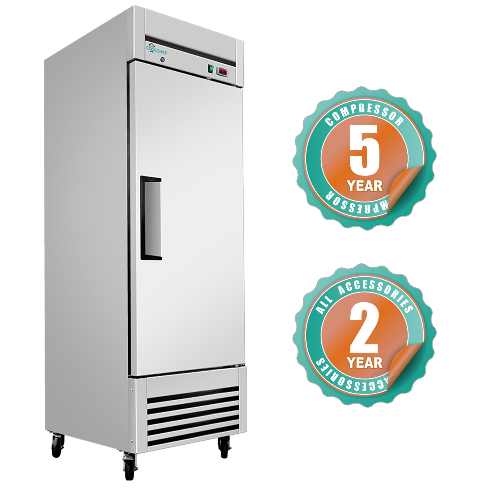 MIKIBAMA 23 cu. ft. Commercial Refrigerator Freezerless Single Door Cooler, Stainless Steel