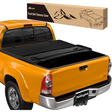 Nilight Truck Bed Tonneau Cover Soft Tri-fold Compatible with Toyota Tacoma 2005 2006 2007 2008 2009 2010 2011 2012 2013 2014 2015-5ft