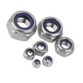 thumbnail image 4 of Almencla 10pcs Nylon Insert Collier Acier Inoxydable Matériel Vis Boulons Serrure Écrous Outil M3, 4 of 7