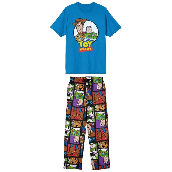 Toy Story Buzz & Woody Men's 2-Pack Pajama Set -Medium