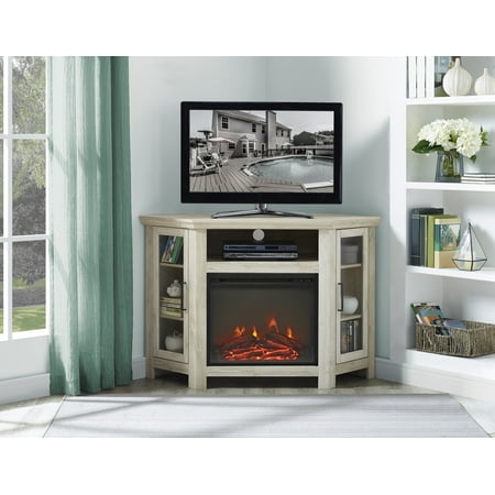 Shop Now For The Corner Fireplace Tv Stand Media Console For Tvs Up To 55 White Oak Accuweather Shop