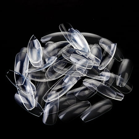 Makartt 500pcs Coffin Nails Clear Ballerina Nail Tips Full Cover