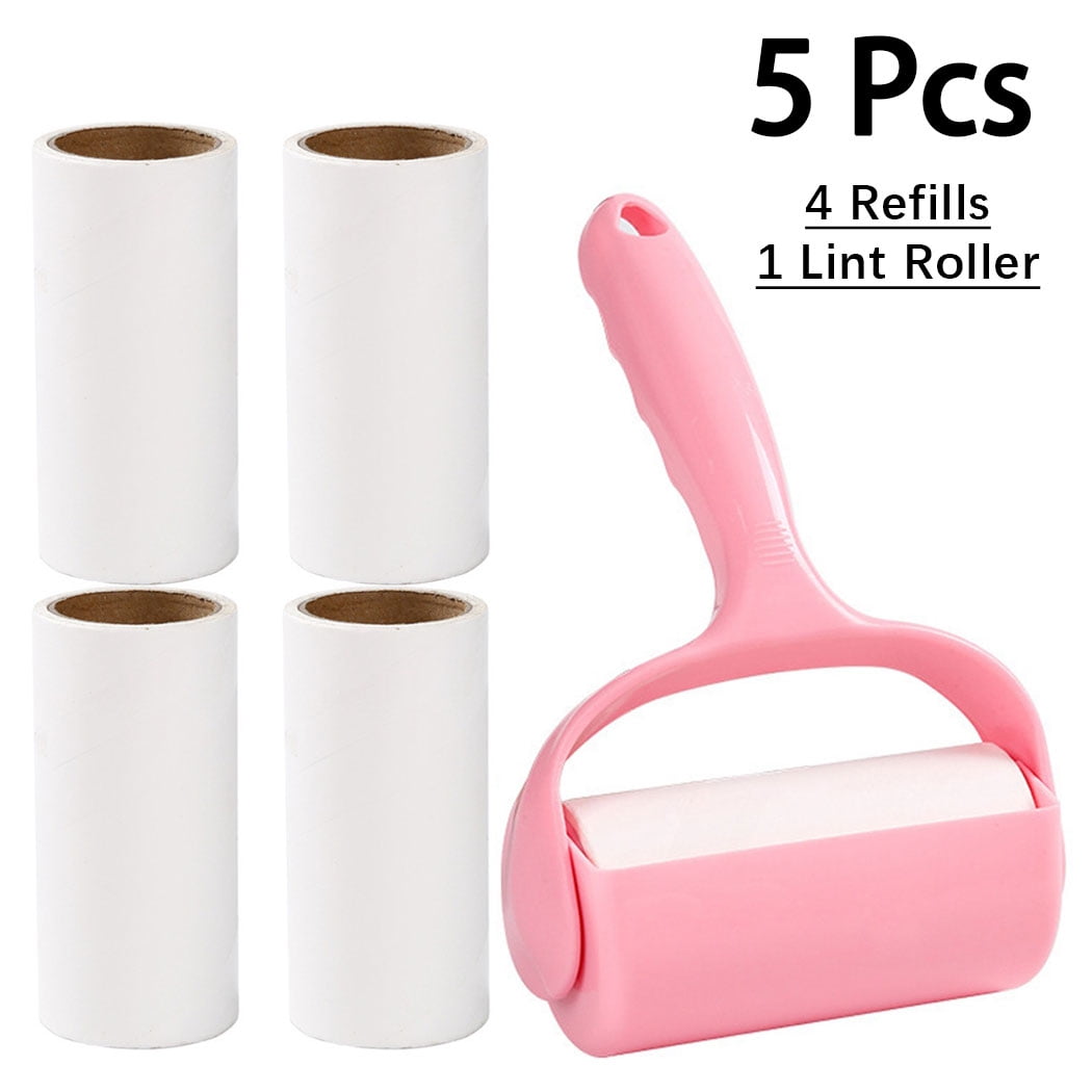 Sticky Lint Roller Pet Hair Remover for Clothes Furniture with 3 Extra Refills 