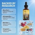 thumbnail image 3 of Clean Nutra Organic Maca Root Liquid Drops with Ashwagandha, Fenugreek, Beet Root and L-Arginine Liquid Multivitamin for Women and Men - Adapto Drive, 3 of 9