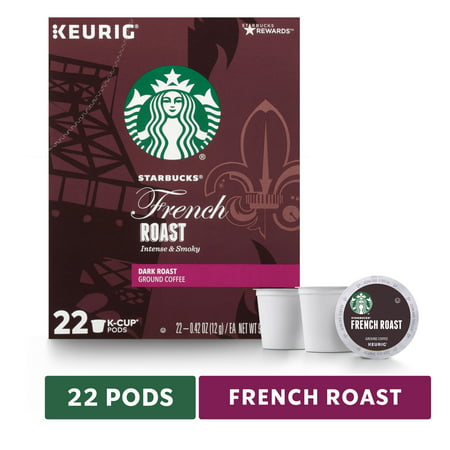 Starbucks French Roast Dark Roast Single Cup Coffee for Keurig Brewers, Box of 22 K-Cup