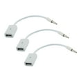 thumbnail image 1 of 3.5mm AUX Audio to USB 2.0 Cable Adapter Cord Car MP3 White 3 Pcs, 1 of 2