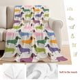 thumbnail image 5 of Colorful Dogs Blanket Soft Cozy Warm Throw Blanket for Couch, Plush Fuzzy Flannel Fleece Blankets for Sofa, Vintage Cartoon Animals Bed Blankets Lightweight Gifts for Women, 50"x80", 5 of 9
