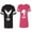 Men Black / Women Pink, variant on King Queen Eagle White Matching Couple Cotton Jerseys (Men Black / Women Black) (Men S / Women S)