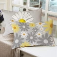 thumbnail image 2 of Yellow Grey Pillow Covers 12x20 Spring Summer Decorations Sunflower Lumbar Throw Pillow Covers Set of 4 for Couch Sofa Living Room Outdoor Spring Summer Yellow Gray Decor, 2 of 5
